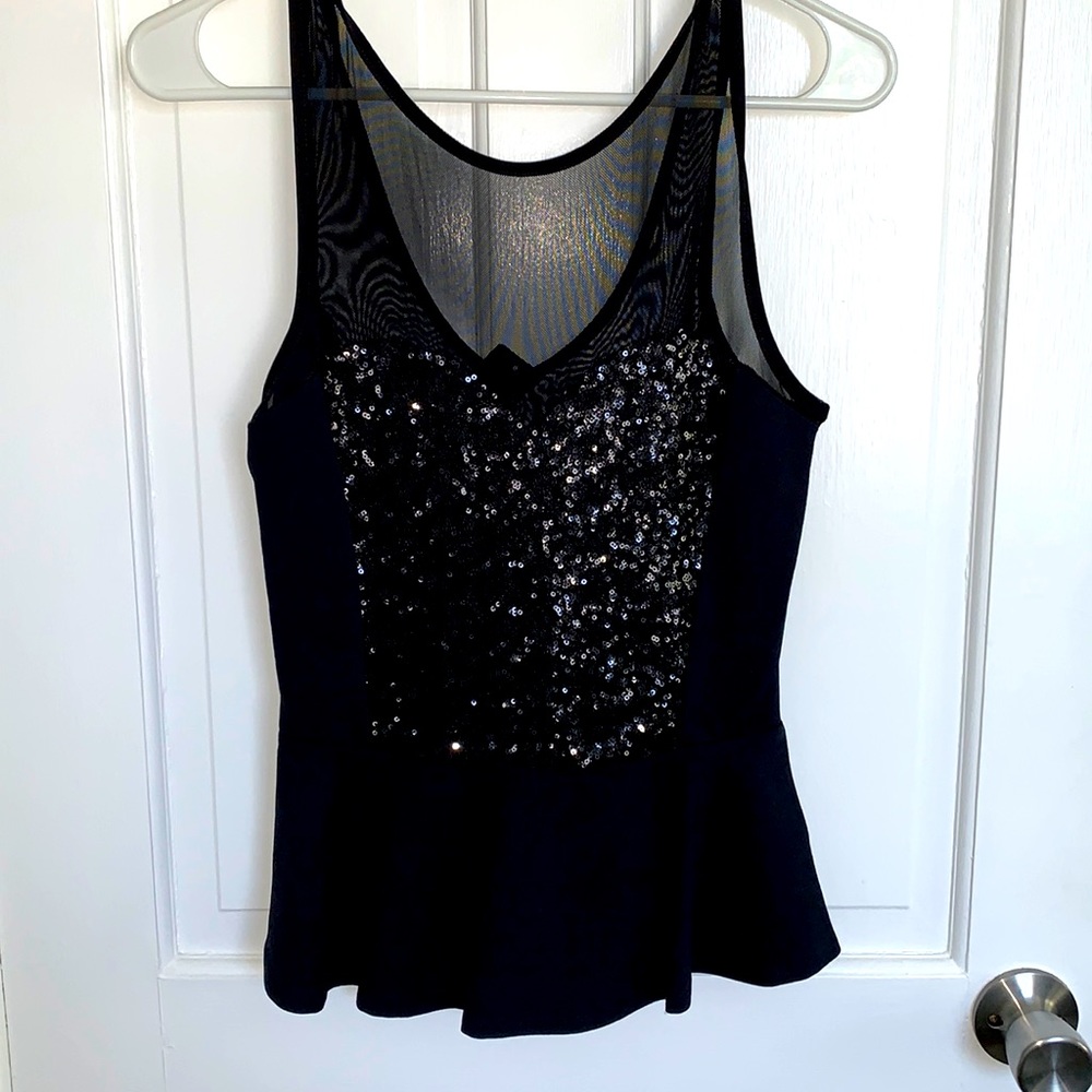 Bebe sparkle peplum top